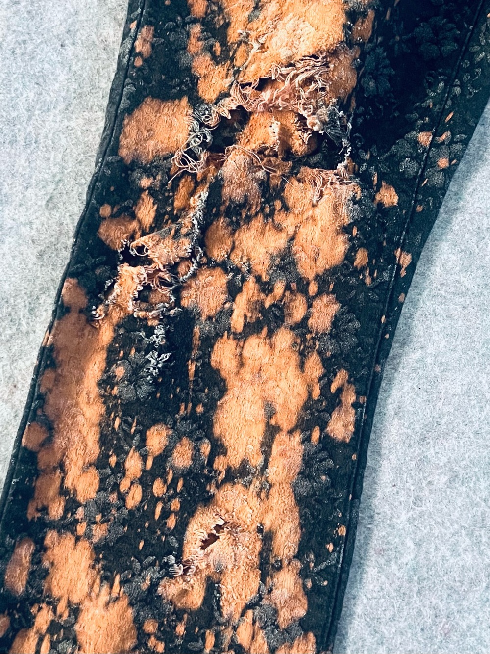 Banana Republic Black Jeans with Orange Bleach Splatter - Picture 2 of 8